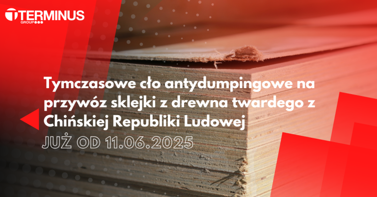 Tymczasowe cło antydumpingowe na sklejkę z Chin
